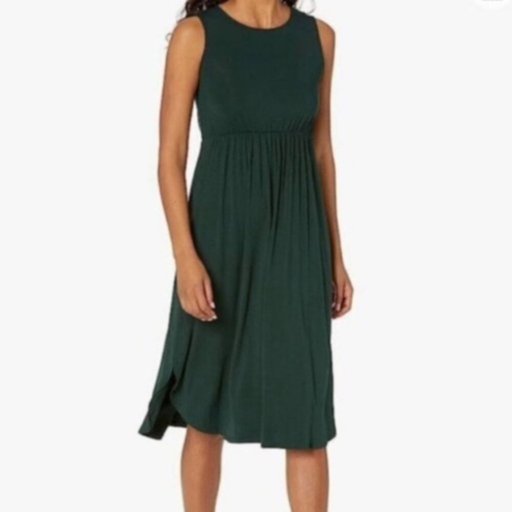 NWT Daily Ritual Women's Jersey Sleeveless Gathered Midi Dress